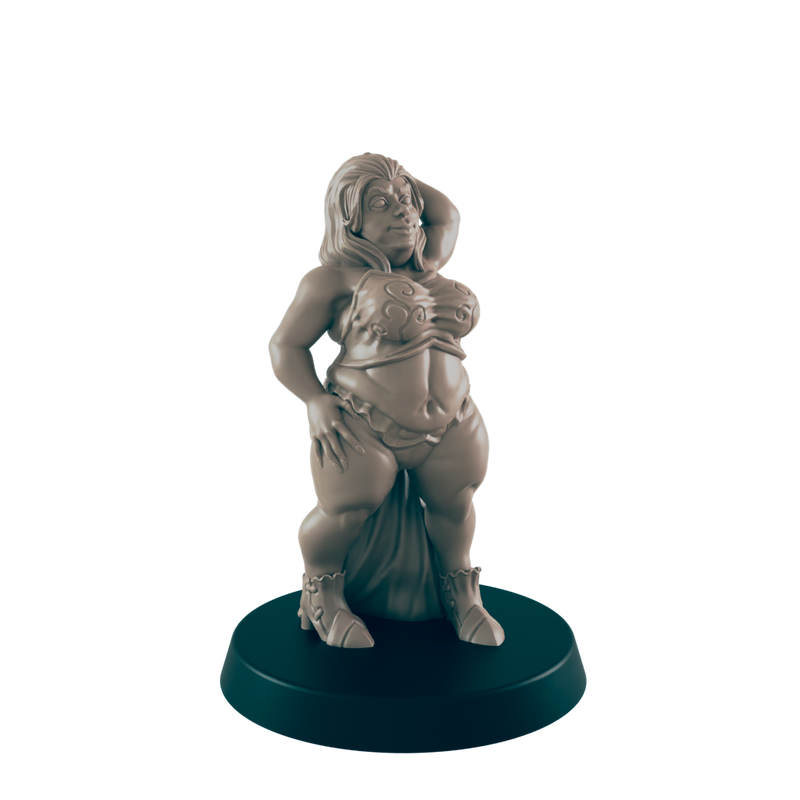 Human Female Courtesan - Everyday Folk - Minis - EC3D - - Dungeons & Dragons - RPG - Tabletop - EC3D - Miniature