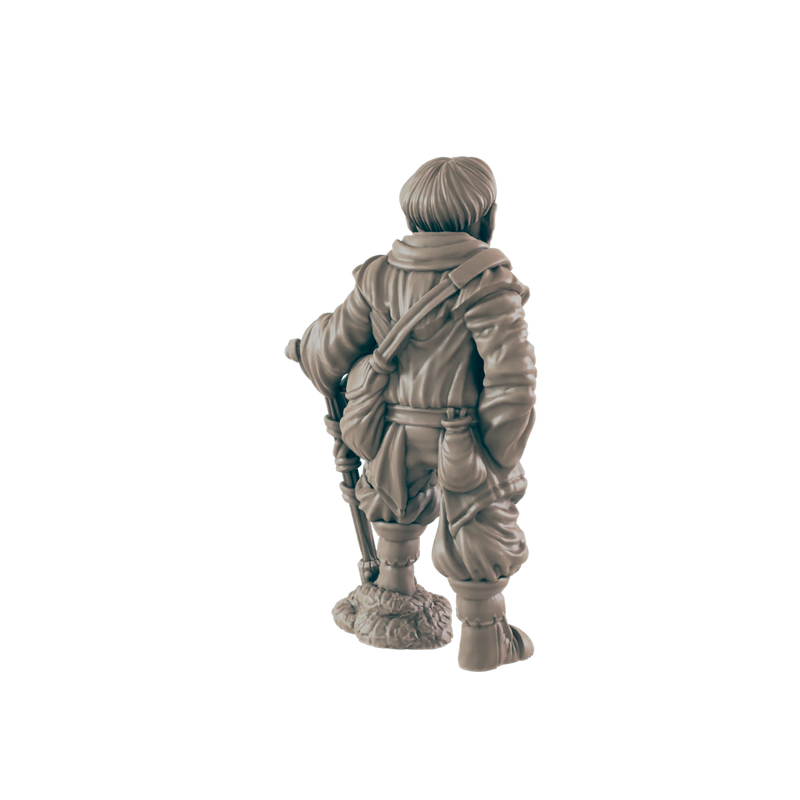 Human Gravedigger - Everyday Folk - Minis - EC3D - - Dungeons & Dragons - RPG - Tabletop - EC3D - Miniature