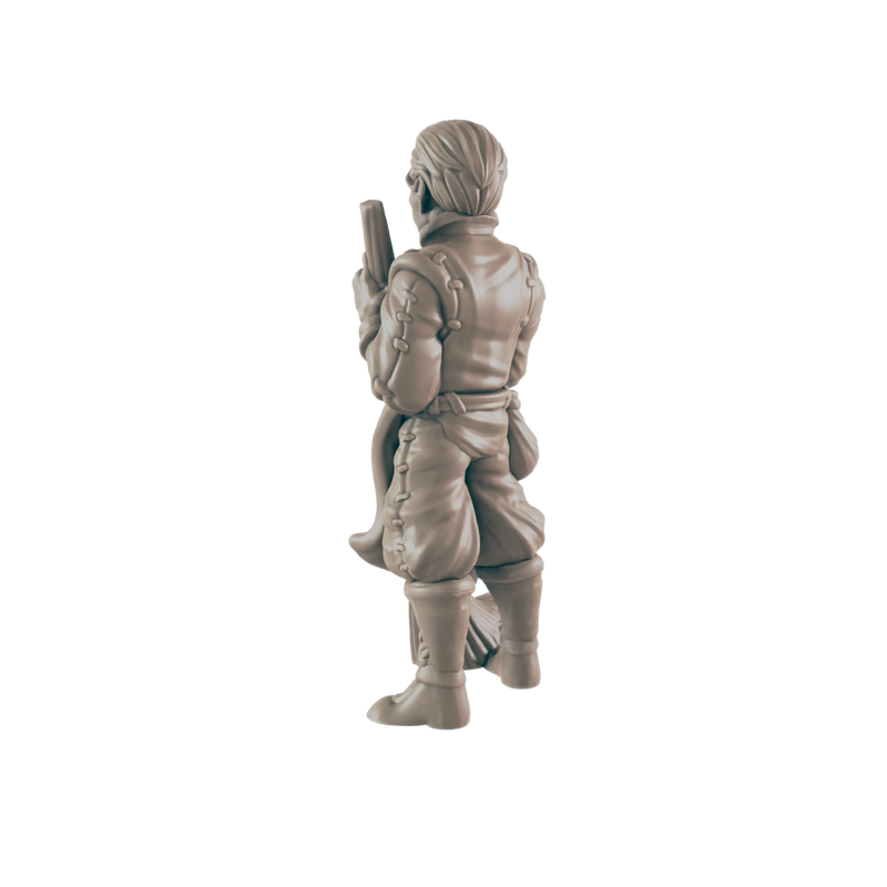 Human Male Street Sweeper - Everyday Folk - Mini - EC3D - - Dungeons & Dragons - RPG - Tabletop - EC3D - Miniature