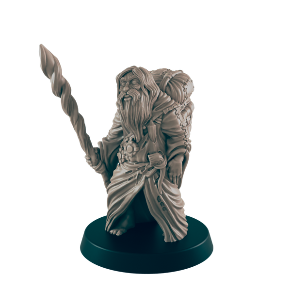 Human Old Traveler - Everyday Folk - Minis - EC3D - - Dungeons & Dragons - RPG - Tabletop - EC3D - Miniature