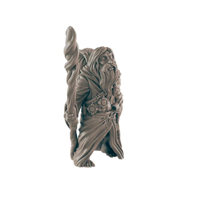 Human Old Traveler - Everyday Folk - Minis - EC3D - - Dungeons & Dragons - RPG - Tabletop - EC3D - Miniature