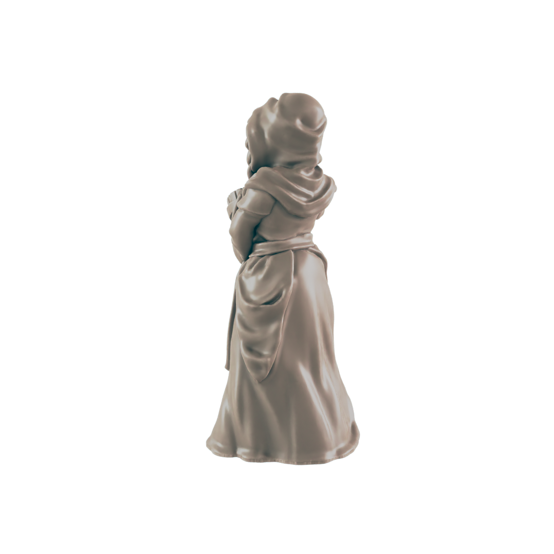 Human Female Washerwoman - Everyday Folk - Minis - EC3D - - Dungeons & Dragons - RPG - Tabletop - EC3D - Miniature