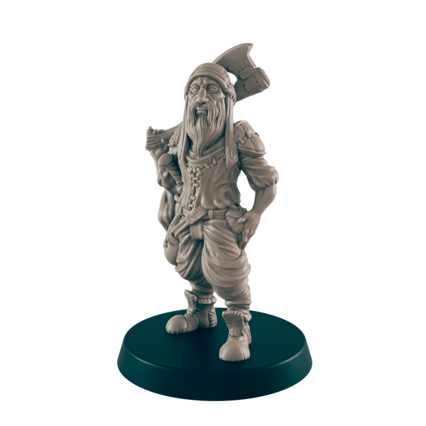 Human Male Woodcutter - Everyday Folk - Minis - EC3D - - Dungeons & Dragons - RPG - Tabletop - EC3D - Miniature