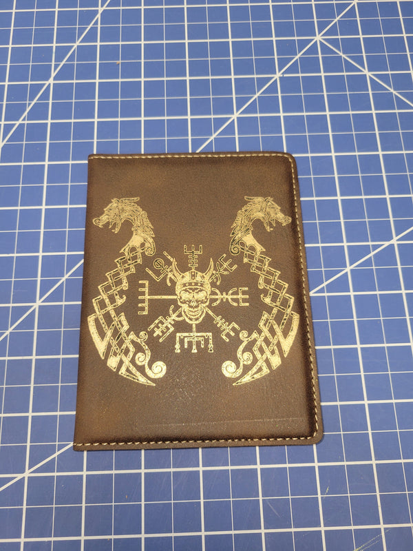Viking Passport Holder - 4.25" X 5.5" - Laser Engraved - D&D Themed - Norse Themed