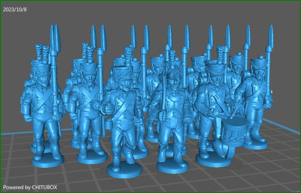 Italian Light Infantry Btg 1808-15 - 15 Mini - 28 mm Scale - Historical Wargaming - Resin