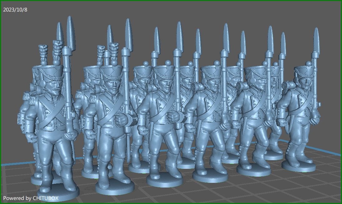 Italian Light Infantry Btg 1808-15 - 15 Mini - 28 mm Scale - Historical Wargaming - Resin