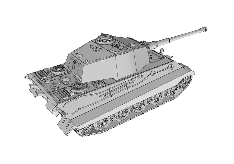 Pz.Kpfw.VI Tiger II (Sd.Kfz.182)- German Army - 28mm Scale - Bolt Action - wargame3d