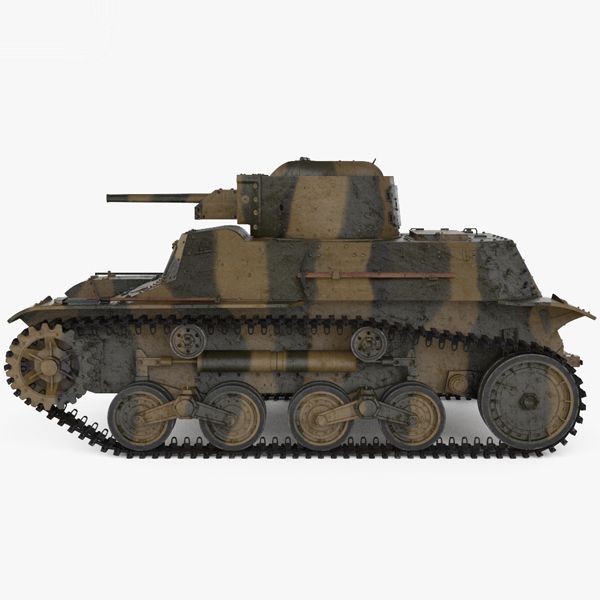 Type 97 Te-Ke Tankette - Japanese Army - 28mm Scale - Bolt Action - wargame3d