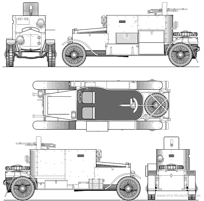 Minerva Armored Car - WWI - Austro-Hungarian Army - Bolt Action - wargame3d- 28mm Scale