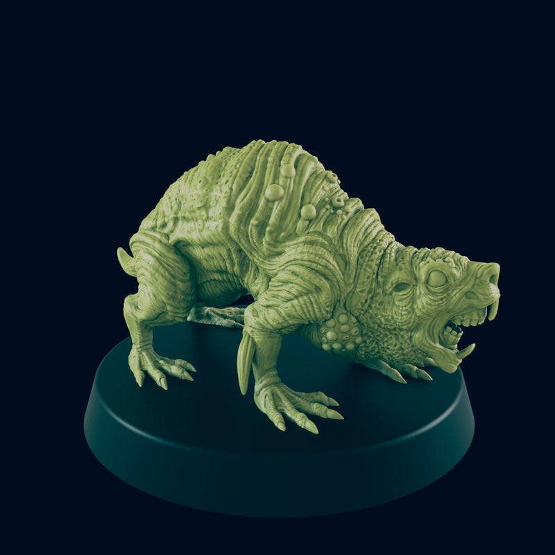 Mole Rats of Unusual Size - Beyond the Badlands - Mini - Set of 2 - EC3D - Cyber Punk - SciFi RPG