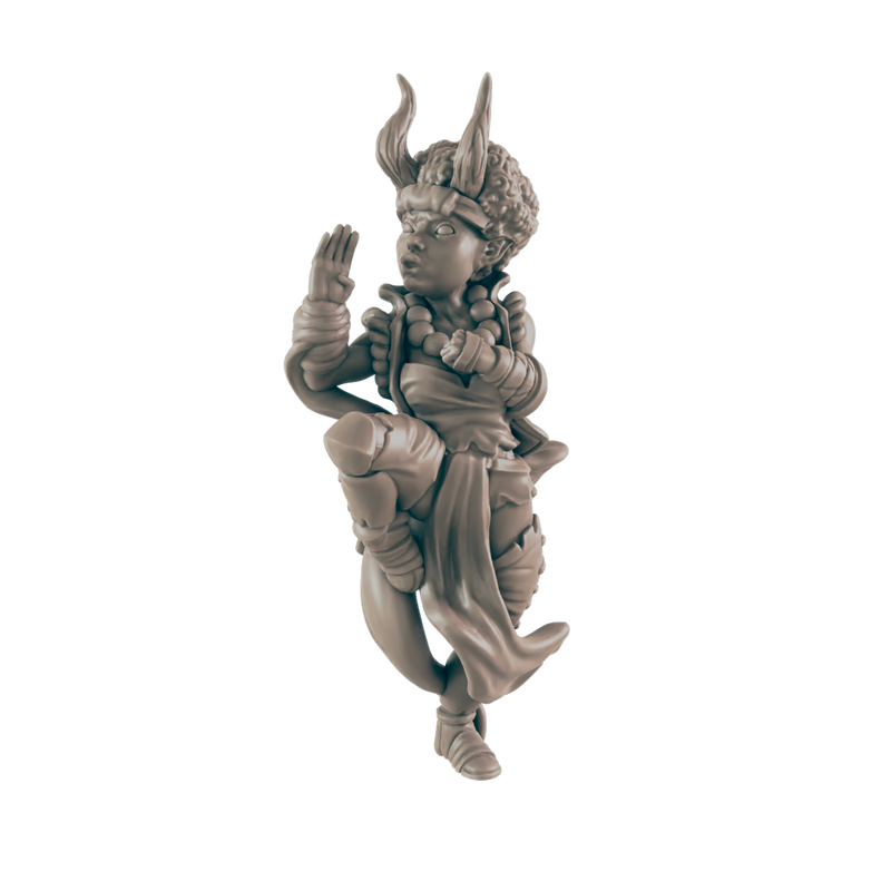 Monk Demonkin Female - Everyday Heroes - Minis - EC3D - - Dungeons & Dragons - RPG - Tabletop - EC3D - Miniature