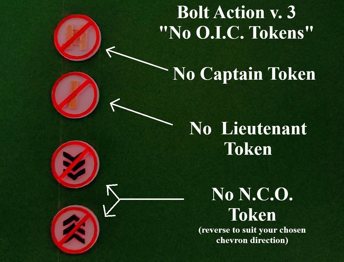No Officer and No NCO tokens Wargame - War Games And Dioramas -  28 mm - Bolt Action