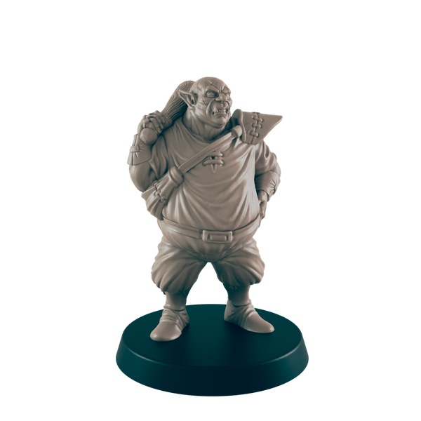 Orc Male Bouncer - Everyday Folk - Minis - EC3D - - Dungeons & Dragons - RPG - Tabletop - EC3D - Miniature