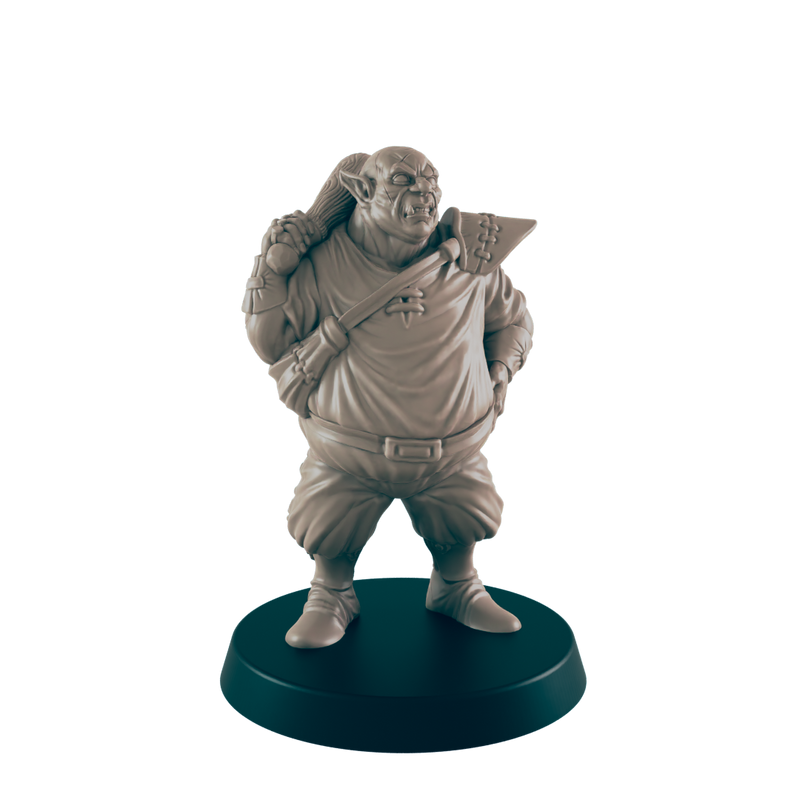 Orc Male Bouncer - Everyday Folk - Minis - EC3D - - Dungeons & Dragons - RPG - Tabletop - EC3D - Miniature