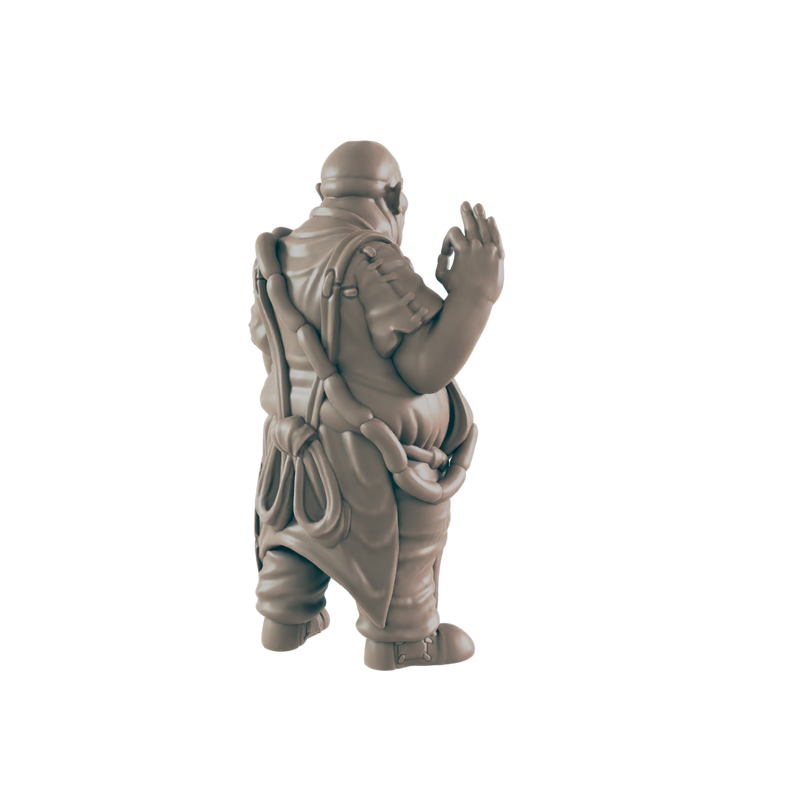 Half Orc Male Chef  - Everyday Folk - Minis - EC3D - - Dungeons & Dragons - RPG - Tabletop - EC3D - Miniature