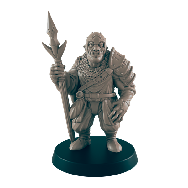 Half Ork Guardsman - Everyday Folk - Mini - EC3D - - Dungeons & Dragons - RPG - Tabletop - EC3D - Miniature