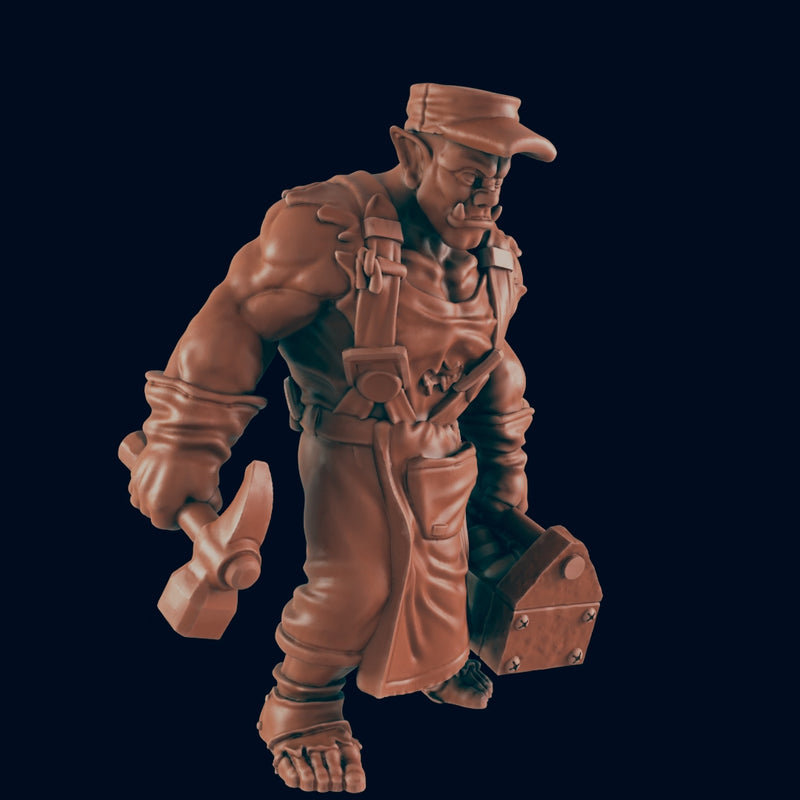 Ork Worker - Bolts and Brimstone - Minis - EC3D - Steampunk - SciFi RPG