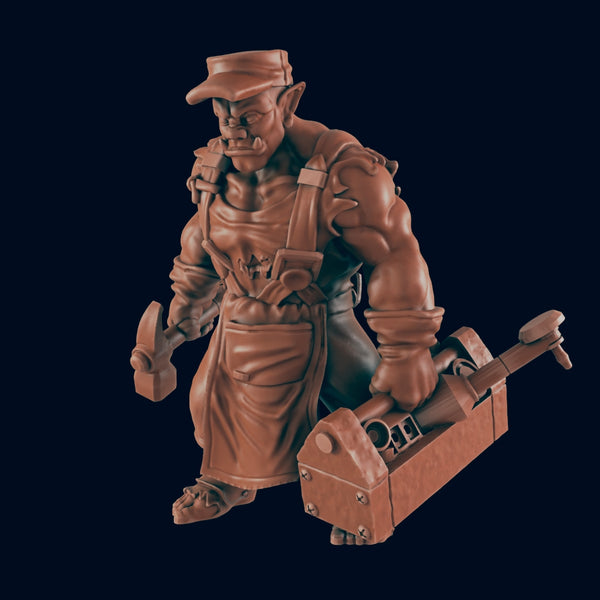 Ork Worker - Bolts and Brimstone - Minis - EC3D - Steampunk - SciFi RPG