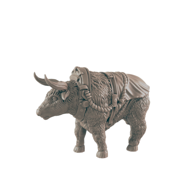 Hardened Oxen - Everyday Folk - Minis - EC3D - - Dungeons & Dragons - RPG - Tabletop - EC3D - Miniature