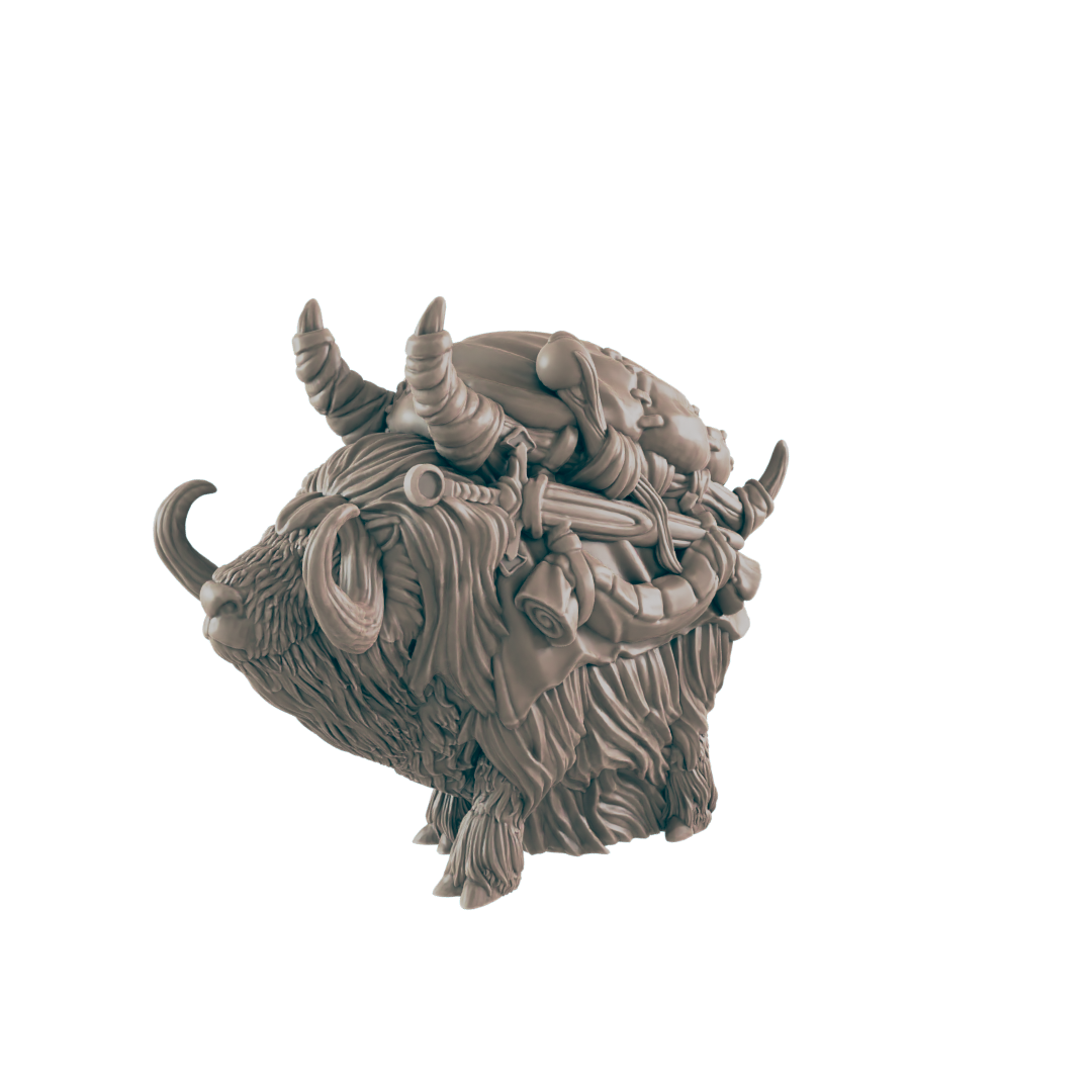 Merchant Pak Yak- Everyday Folk - Mini - EC3D - - Dungeons & Dragons - RPG - Tabletop - EC3D - Miniature