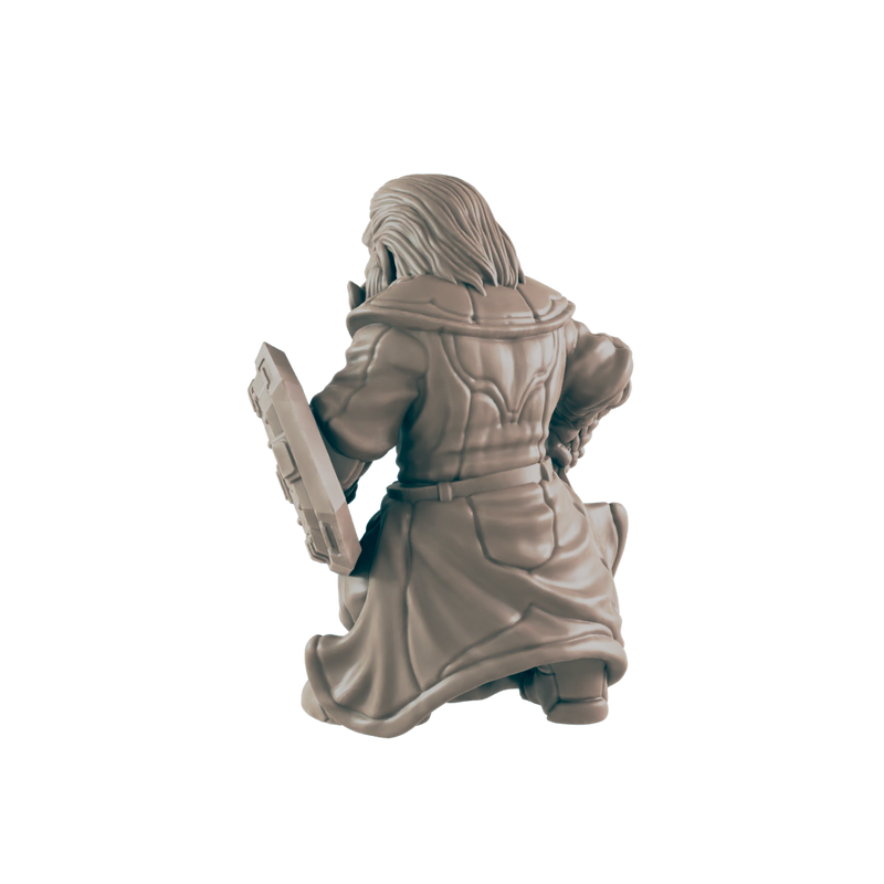 Paladin Dwarf Male - Everyday Heroes - Minis - EC3D - - Dungeons & Dragons - RPG - Tabletop - EC3D - Miniature