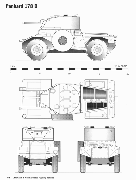 Panhard 178B - French Army -  wargame3d- 28mm Scale
