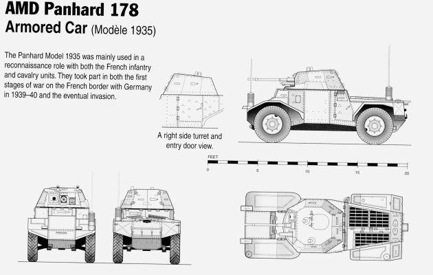 Panhard 178 - French Army - Bolt Action - wargame3d- 28mm Scale