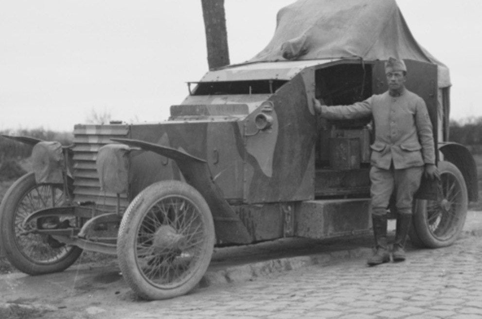 Peugeot armoured car 1914 - WWI - French Army -  wargame3d- 28mm Scale