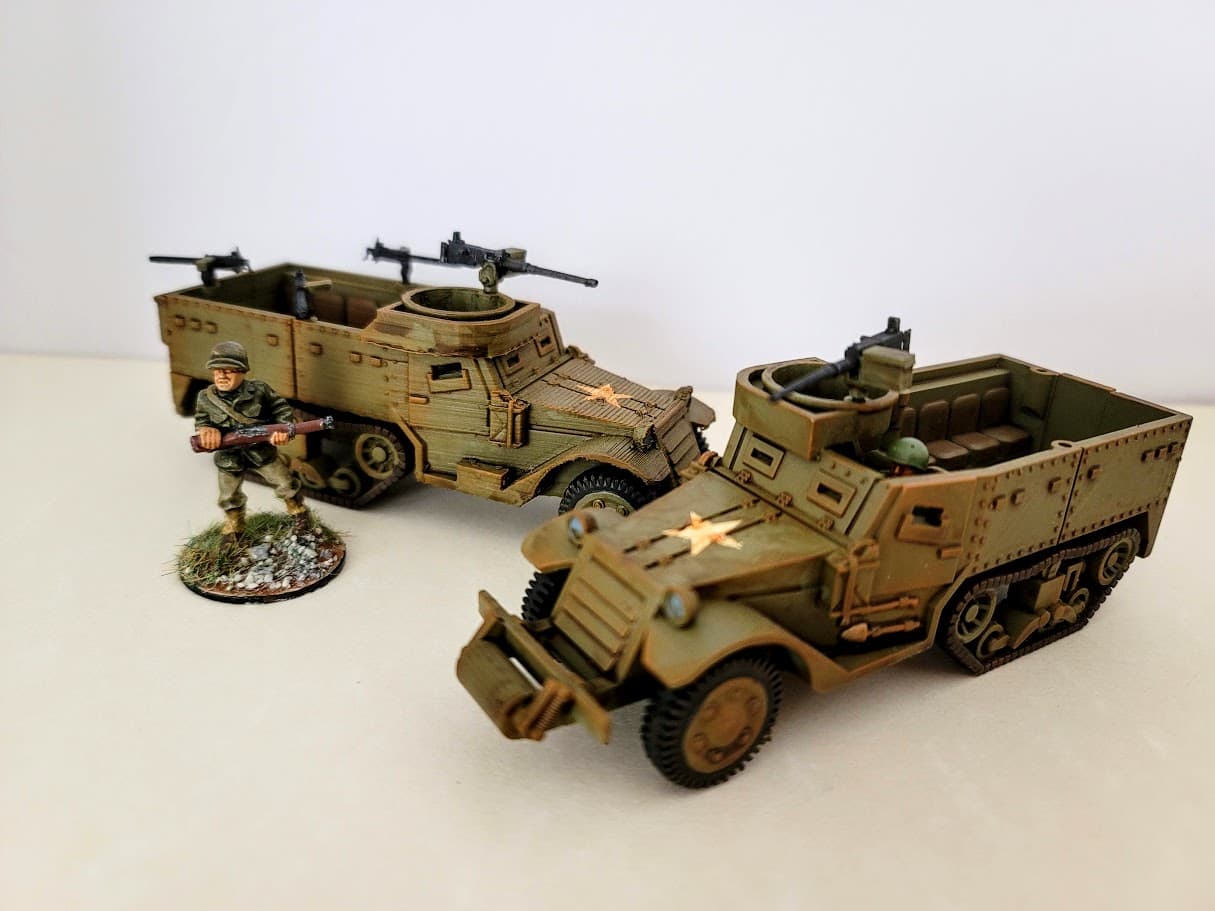 M3A2 Half-track - Resin 28mm Miniatures -  Deweycat