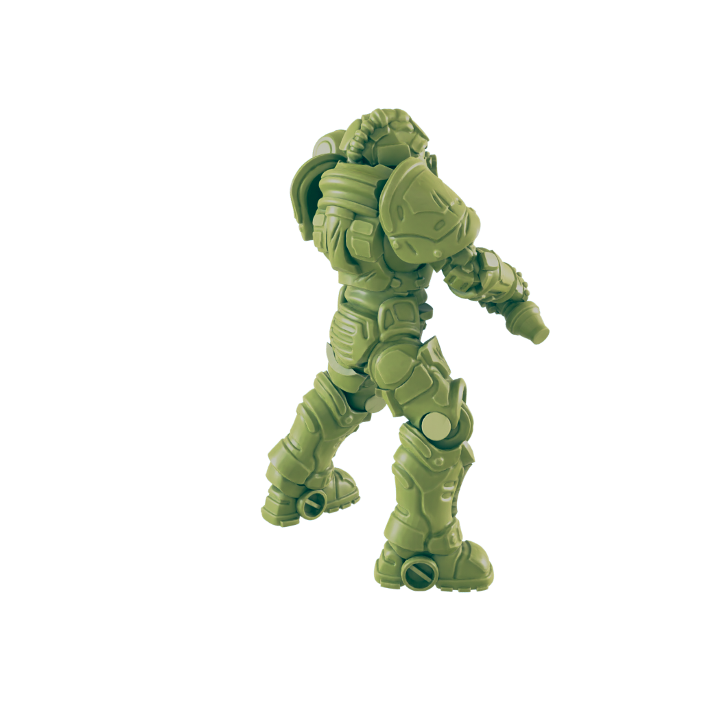 Power Armor - Beyond the Badlands - Mini - EC3D - Cyber Punk - SciFi RPG