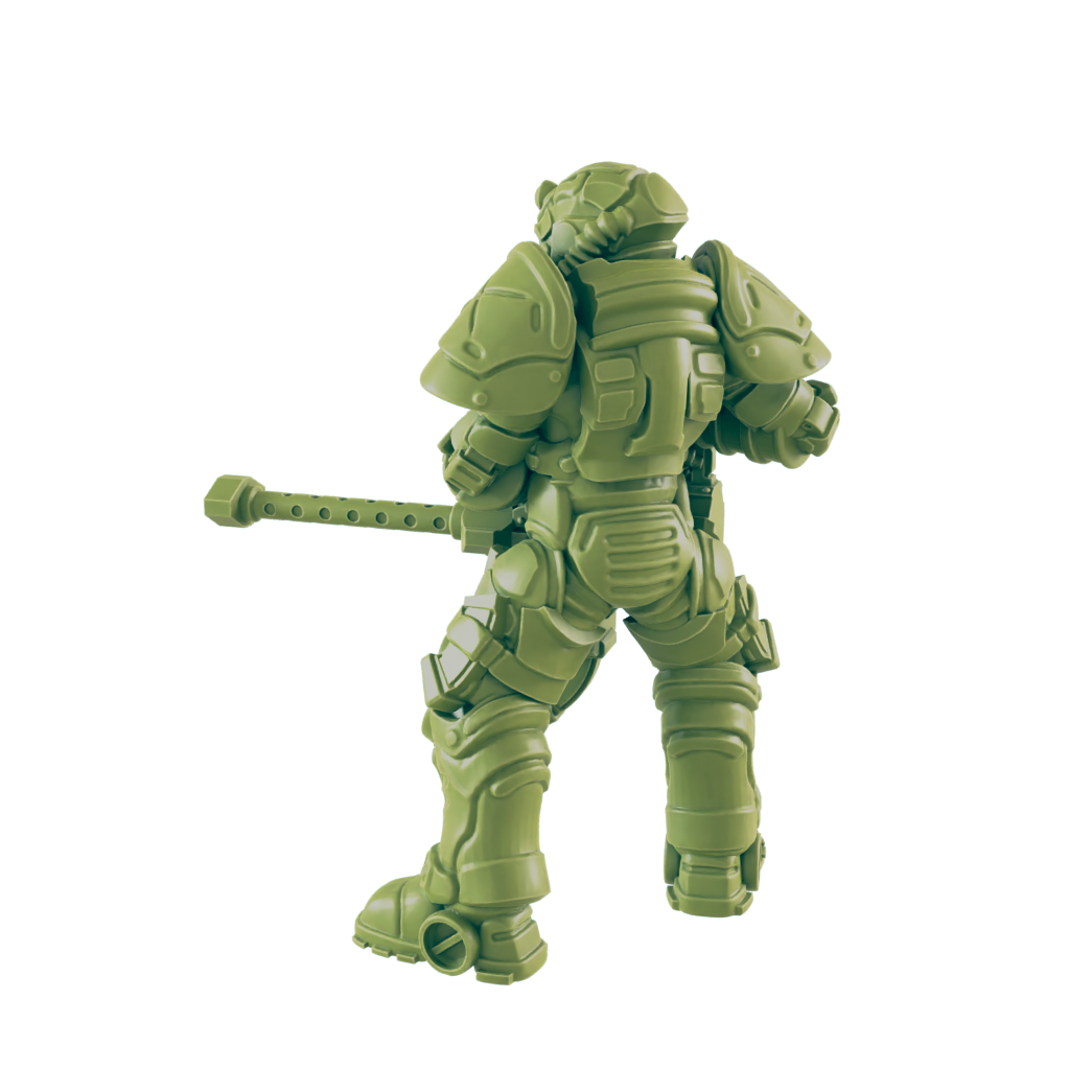 Power Armor - Beyond the Badlands - Mini - EC3D - Cyber Punk - SciFi RPG