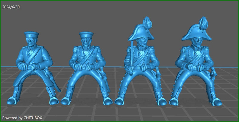 28mm Napoleonic Prussian Generals 1812-15 set 1 - 4 minis