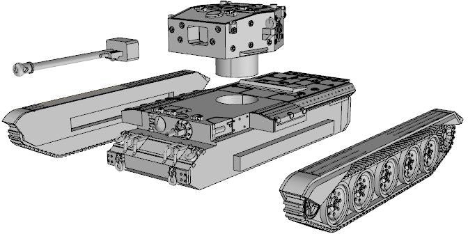 Cromwell IV Tank - UK Army - Bolt Action - wargame3d- 28mm Scale