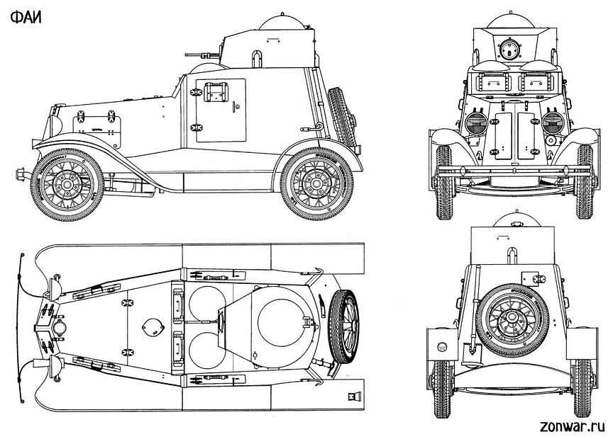 FAI Armored Car - Russian Army -  wargame3d- 28mm Scale