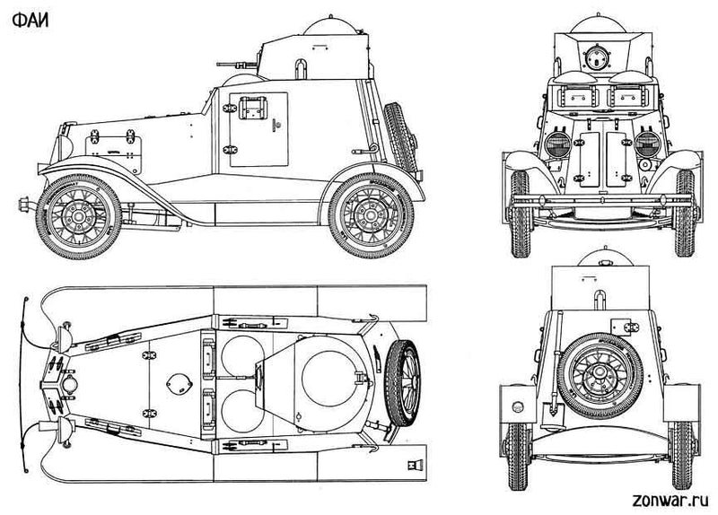 FAI Armored Car - Russian Army - Bolt Action - wargame3d- 28mm Scale