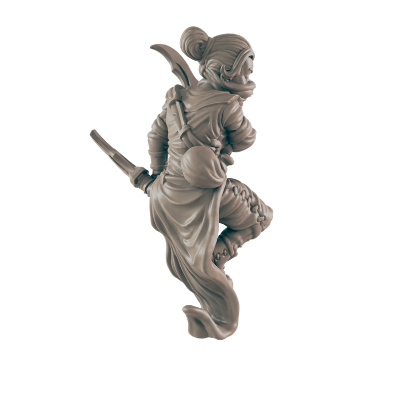 Rogue Human Female - Everyday Heroes - Minis - EC3D - - Dungeons & Dragons - RPG - Tabletop - EC3D - Miniature