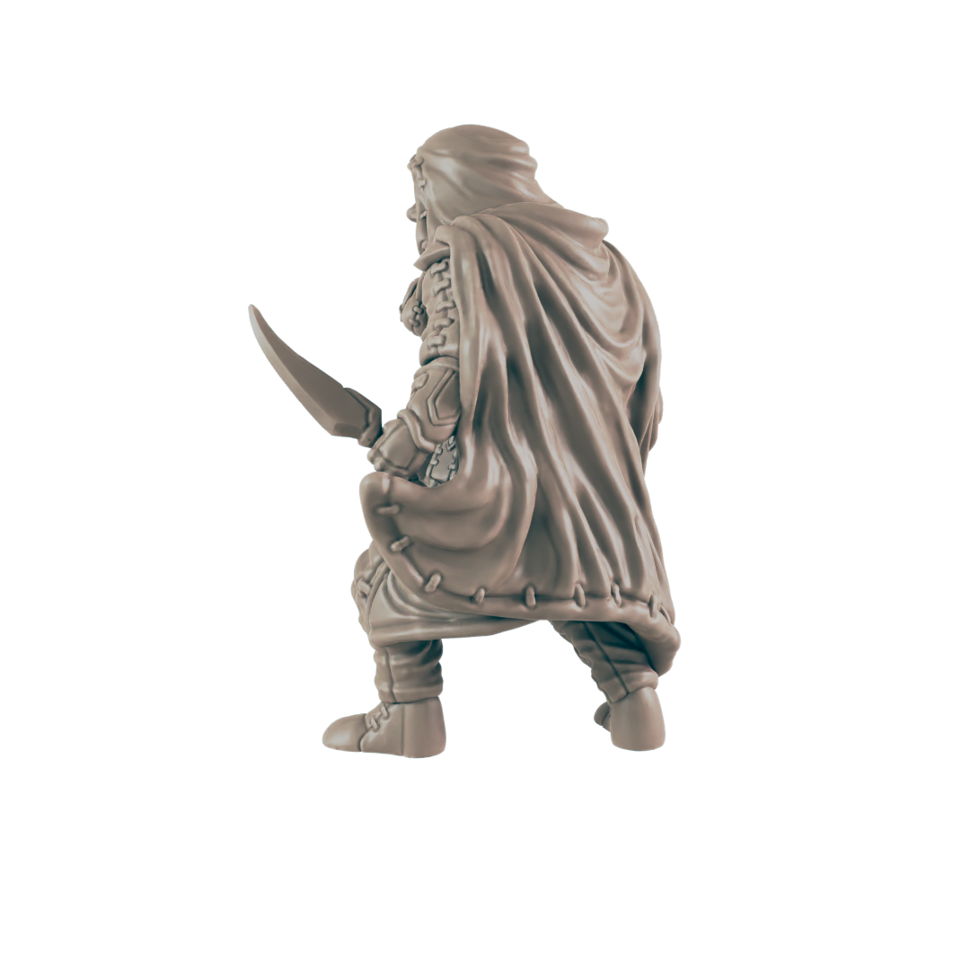Rogue Human Male - Everyday Heroes - Minis - EC3D - - Dungeons & Dragons - RPG - Tabletop - EC3D - Miniature