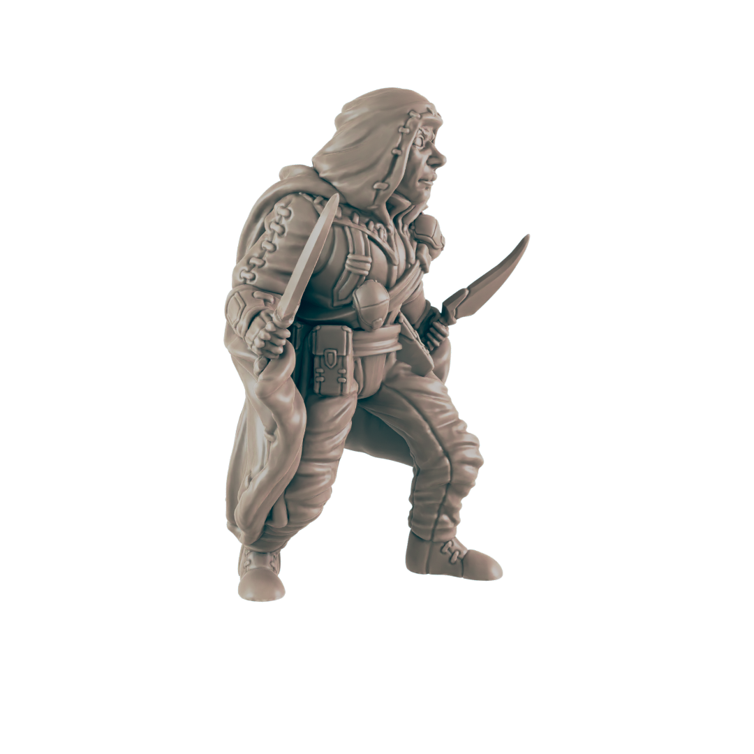 Rogue Human Male - Everyday Heroes - Minis - EC3D - - Dungeons & Dragons - RPG - Tabletop - EC3D - Miniature