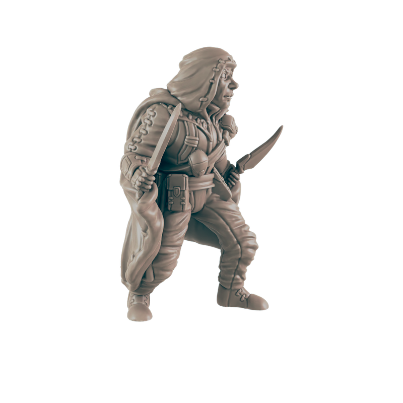 Rogue Human Male - Everyday Heroes - Minis - EC3D - - Dungeons & Dragons - RPG - Tabletop - EC3D - Miniature