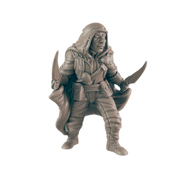 Rogue Human Male - Everyday Heroes - Minis - EC3D - - Dungeons & Dragons - RPG - Tabletop - EC3D - Miniature