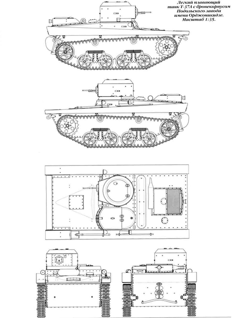 Soviet light tank T-37A - Russian Army - Bolt Action - wargame3d- 28mm Scale