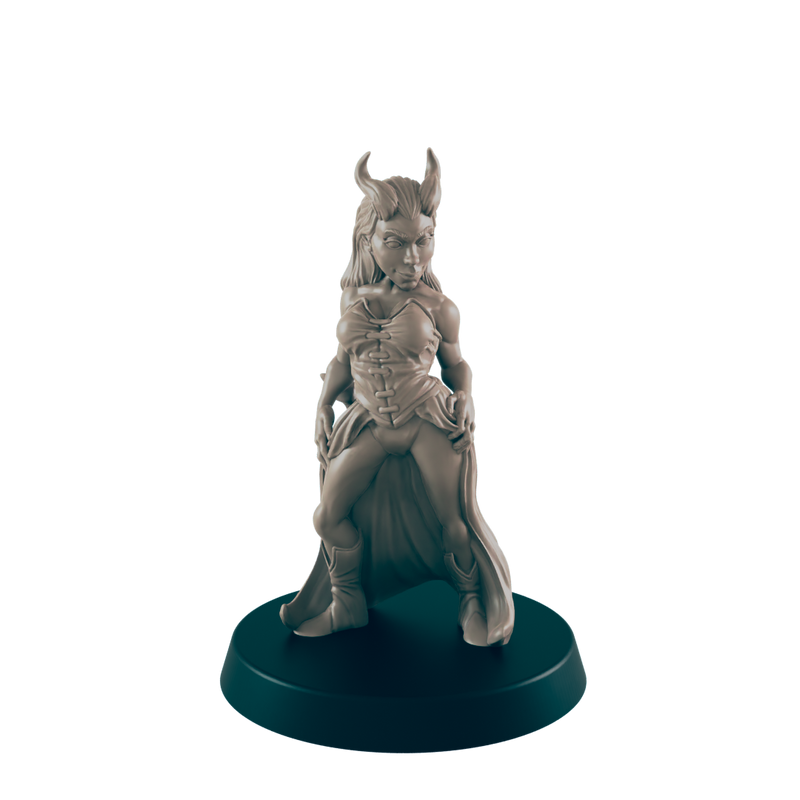 Demonkin Female Courtesan - Everyday Folk - Minis - EC3D - - Dungeons & Dragons - RPG - Tabletop - EC3D - Miniature