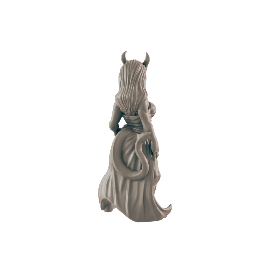 Demonkin Female Courtesan - Everyday Folk - Minis - EC3D - - Dungeons & Dragons - RPG - Tabletop - EC3D - Miniature