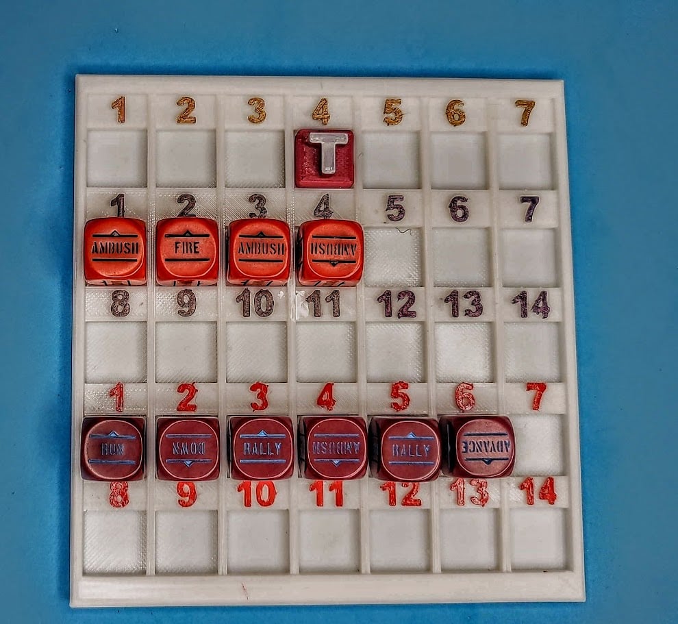 Bolt Action Turn Marker - Dice Kill Tray - War Games And Dioramas -  28 mm - Bolt Action