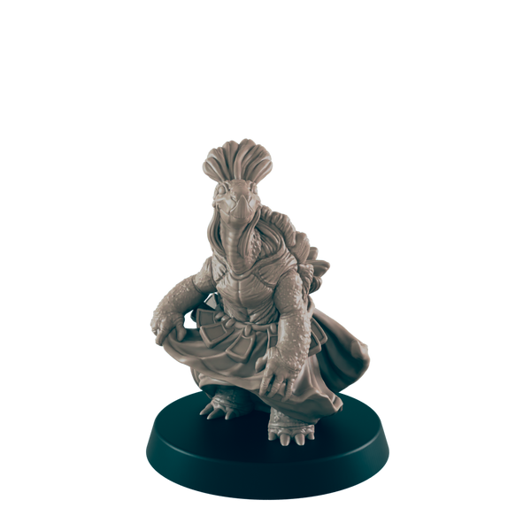 Turtlefolk Showgirl - Everyday Folk - Mini - EC3D - - Dungeons & Dragons - RPG - Tabletop - EC3D - Miniature