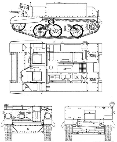 Universal Carrier No 1 Mk I - UK Army - Bolt Action - wargame3d- 28mm Scale