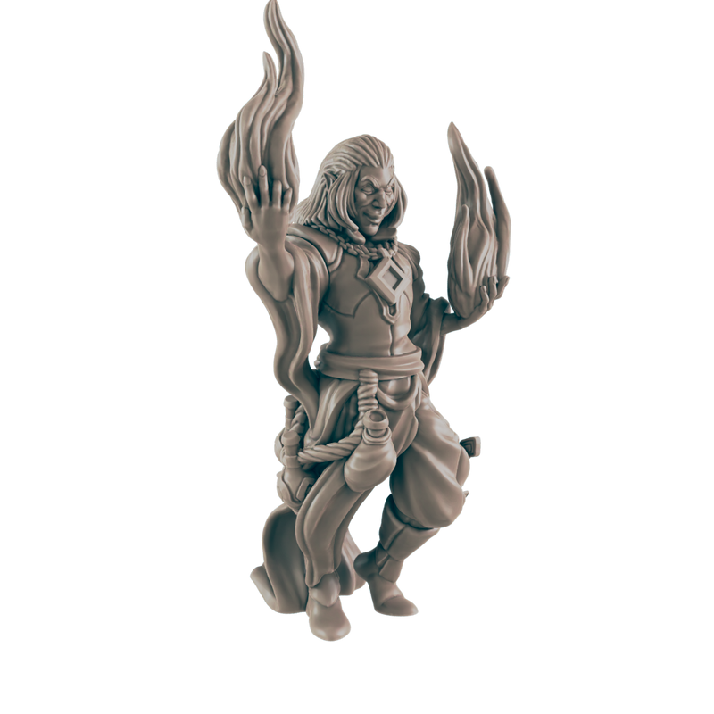 Warlock Elf Male - Everyday Heroes - Minis - EC3D - - Dungeons & Dragons - RPG - Tabletop - EC3D - Miniature