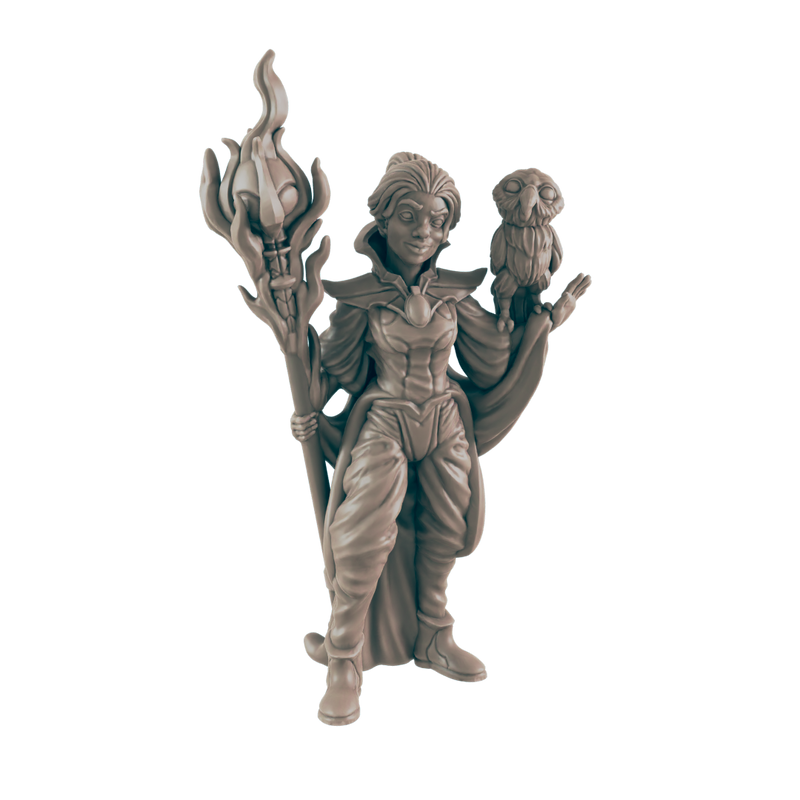 Warlock Human Female - Everyday Heroes - Minis - EC3D - - Dungeons & Dragons - RPG - Tabletop - EC3D - Miniature