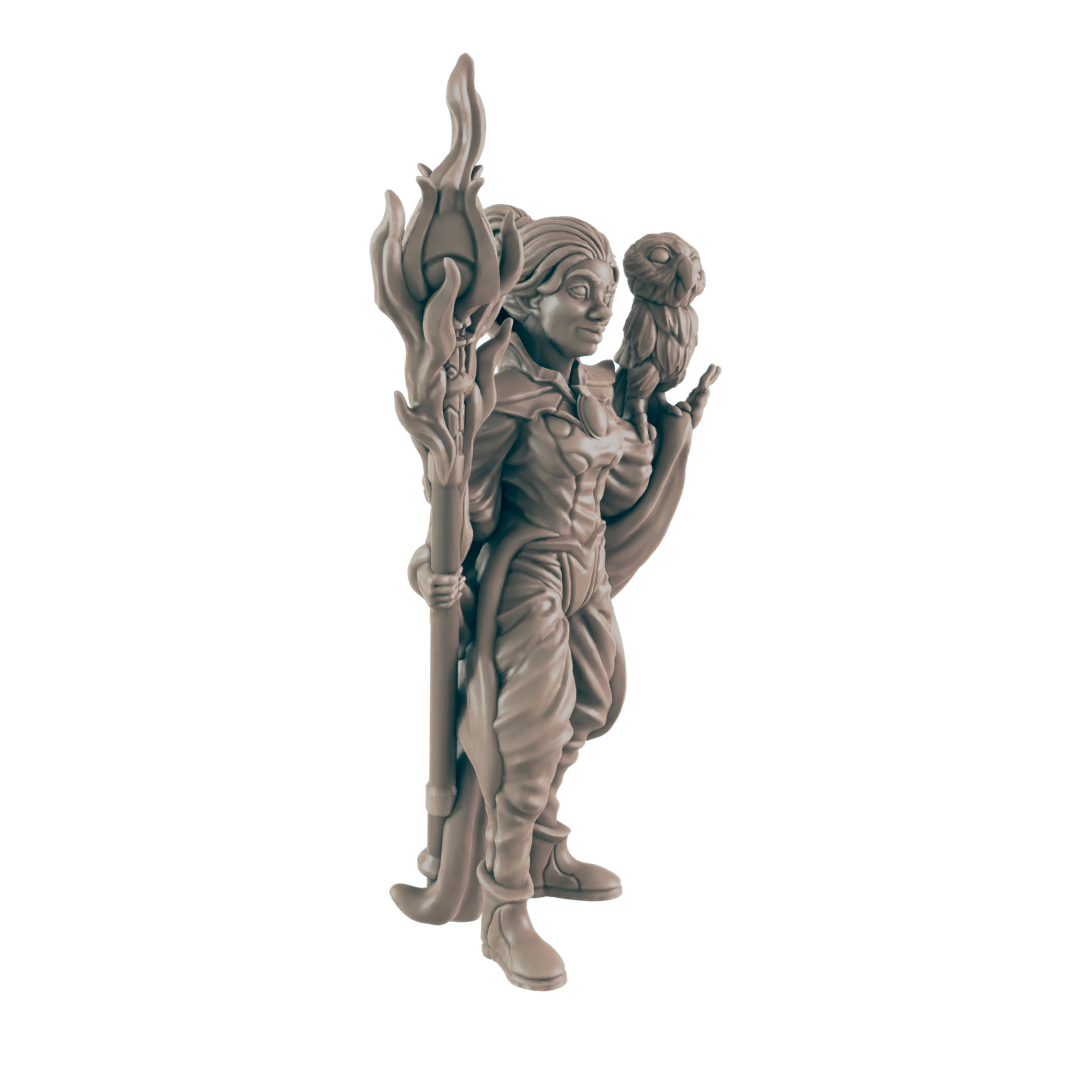 Warlock Human Female - Everyday Heroes - Minis - EC3D - - Dungeons & Dragons - RPG - Tabletop - EC3D - Miniature