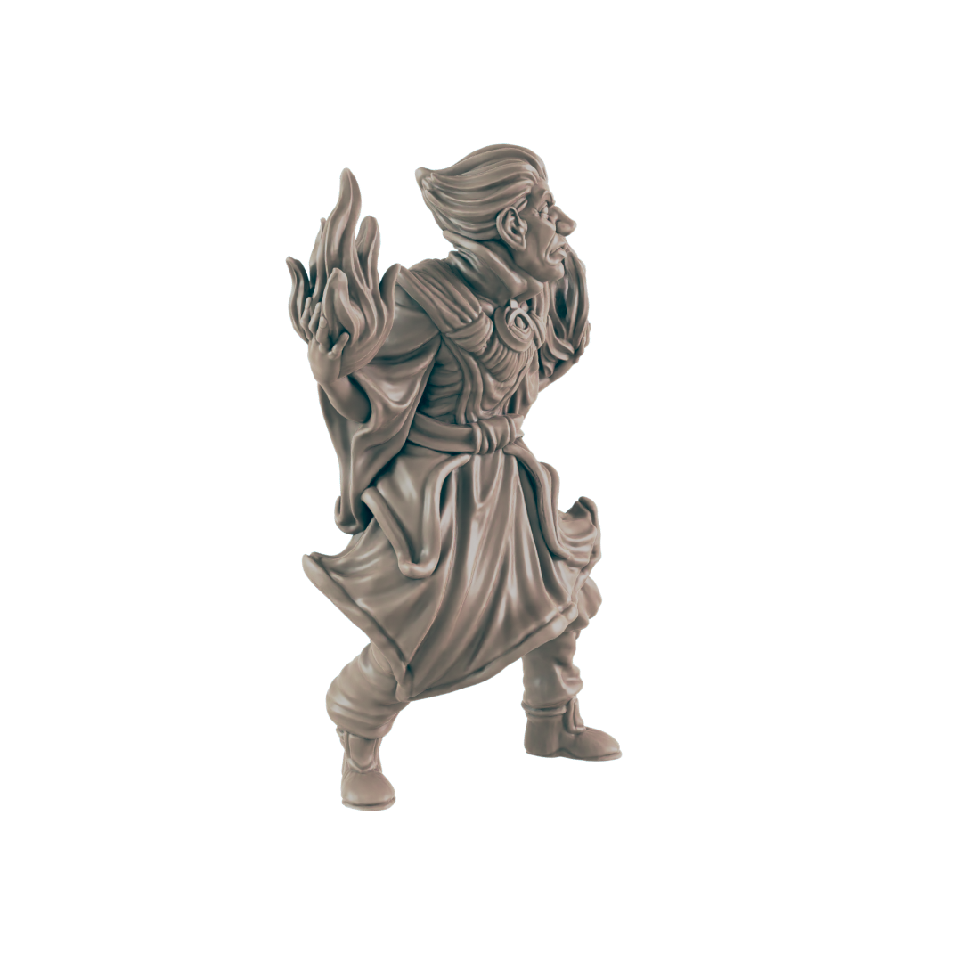 Warlock Human Male - Everyday Heroes - Minis - EC3D - - Dungeons & Dragons - RPG - Tabletop - EC3D - Miniature